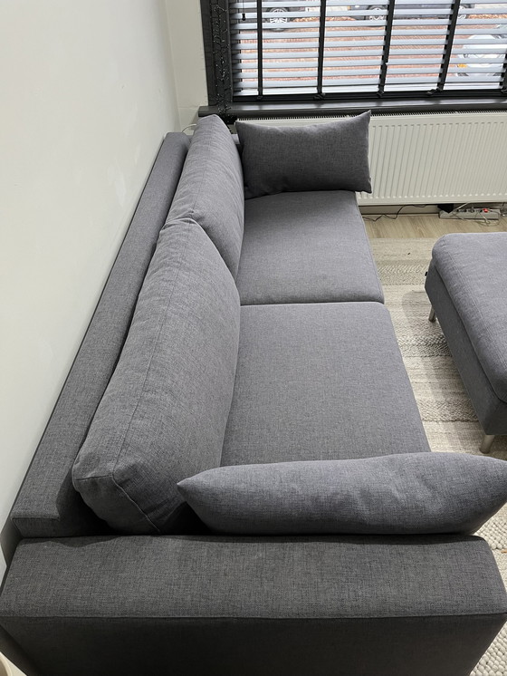 Image 1 of Bolia Scandinavia 3 places avec pouf et coussins classiques