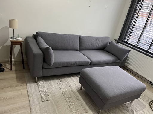 Bolia Scandinavia 3 places avec pouf et coussins classiques