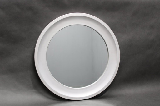 Miroir rond en aluminium italien des années 1970