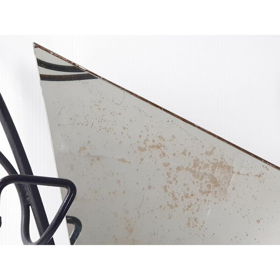 Image 1 of Porte-manteau miroir vintage 1950