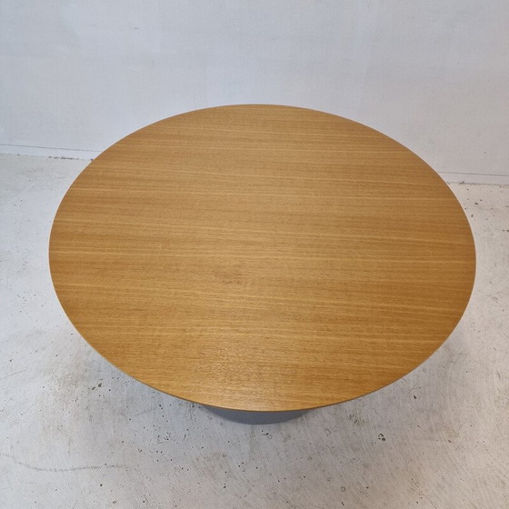 Image 1 of Table de salle à manger ronde vintage avec plateau en bois plaqué par Pierre Paulin pour Artifort, 1960