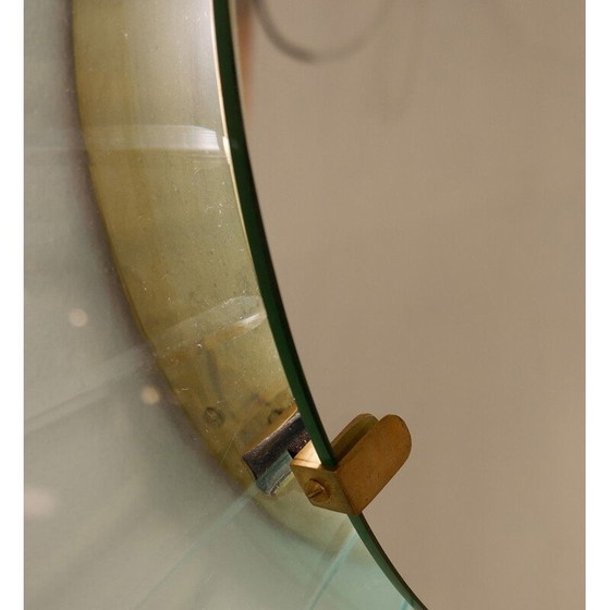 Image 1 of Miroir vintage en verre et laiton, Italie