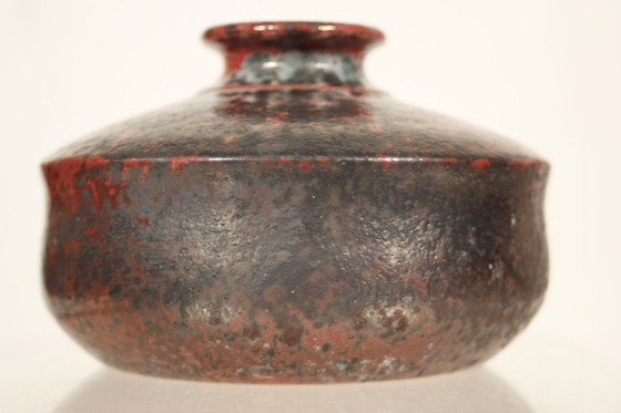 Image 1 of Leandro Lega Faenza - Vase En Céramique Émail Moucheté Italie Circa 1950