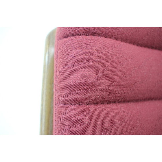 Image 1 of Fauteuil vintage en tissu et bois courbé par Albert Stoll pour Giroflex, Suisse 1970