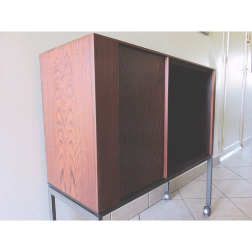 Meuble vintage en palissandre et métal, Danemark 1960