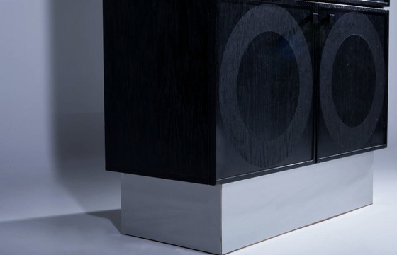 Image 1 of Meuble de bar brutaliste belge au design géométrique des années 70