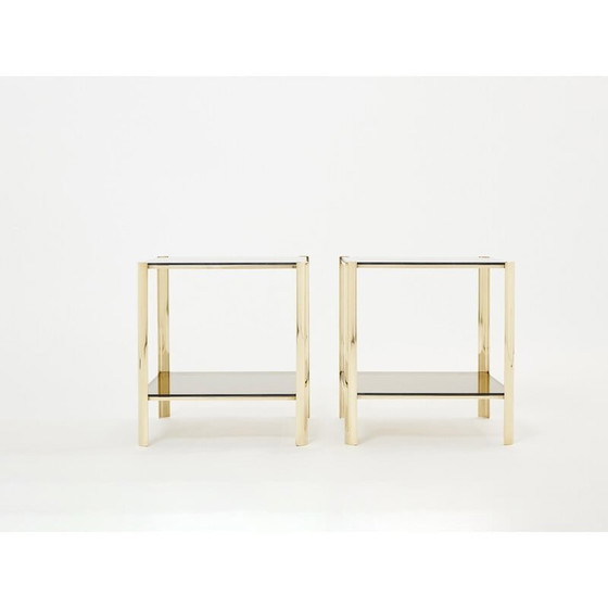 Image 1 of Paire de tables d'appoint en bronze de J.T. Lepelletier pour Broncz, 1960