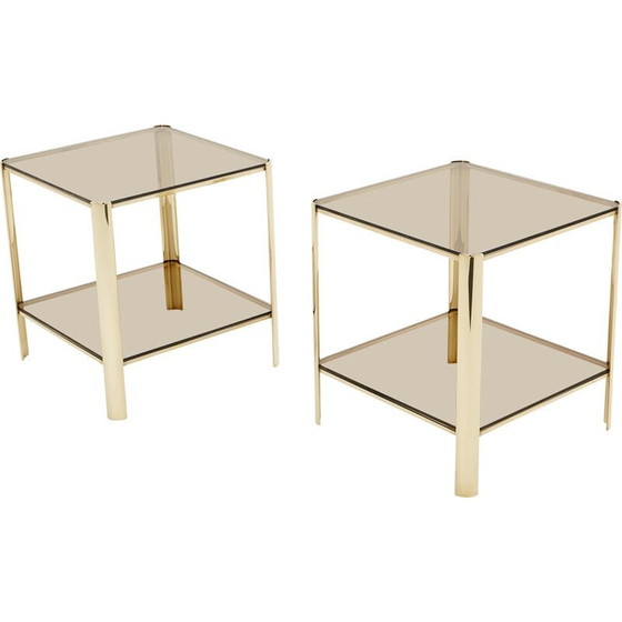 Image 1 of Paire de tables d'appoint en bronze de J.T. Lepelletier pour Broncz, 1960