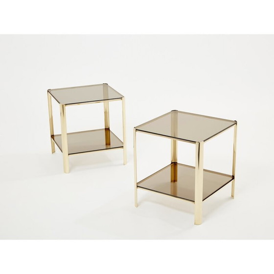Image 1 of Paire de tables d'appoint en bronze de J.T. Lepelletier pour Broncz, 1960