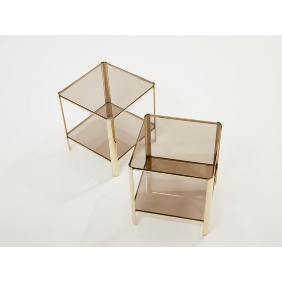 Image 1 of Paire de tables d'appoint en bronze de J.T. Lepelletier pour Broncz, 1960
