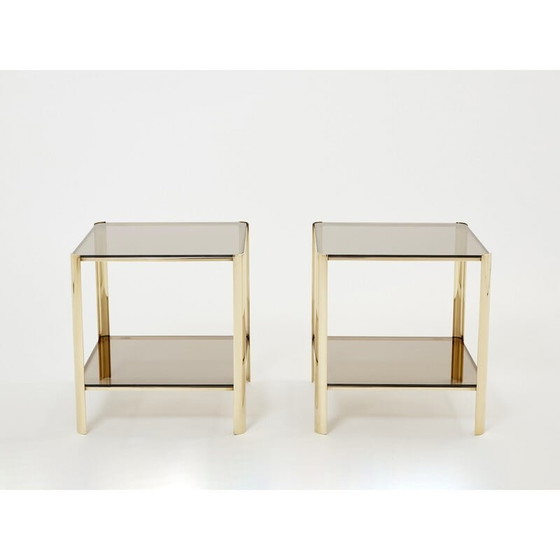 Image 1 of Paire de tables d'appoint en bronze de J.T. Lepelletier pour Broncz, 1960