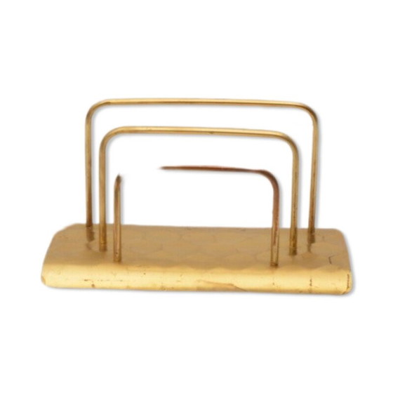 Image 1 of Porte-lettres vintage en laiton, Belgique 1950