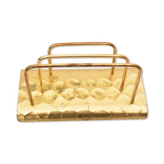 Image 1 of Porte-lettres vintage en laiton, Belgique 1950