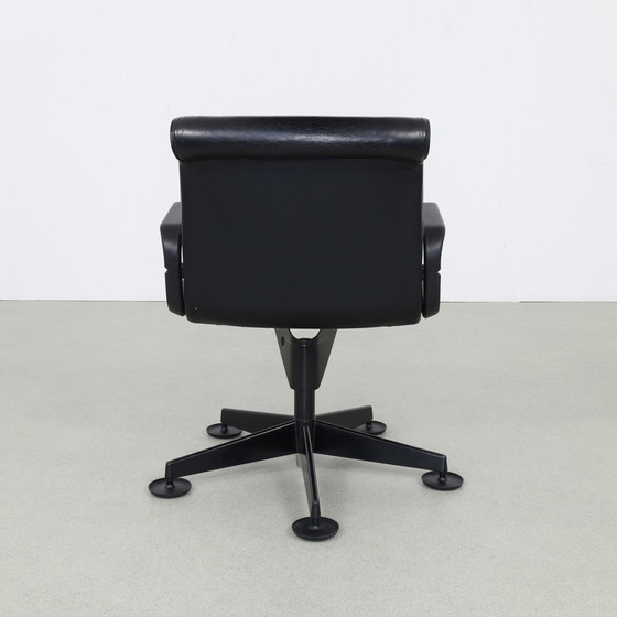 Image 1 of Chaise de bureau/conférence postmoderne en cuir Richard Sapper Knol, 1980S