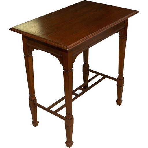 Table d'appoint vintage en bois de chêne sécessionniste, Autriche-Hongrie 1915