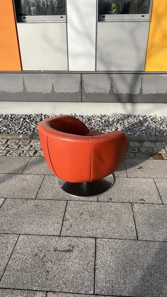 Image 1 of Koinor Design Fauteuil pivotant Pearl Cuir Bourgogne-Rouge