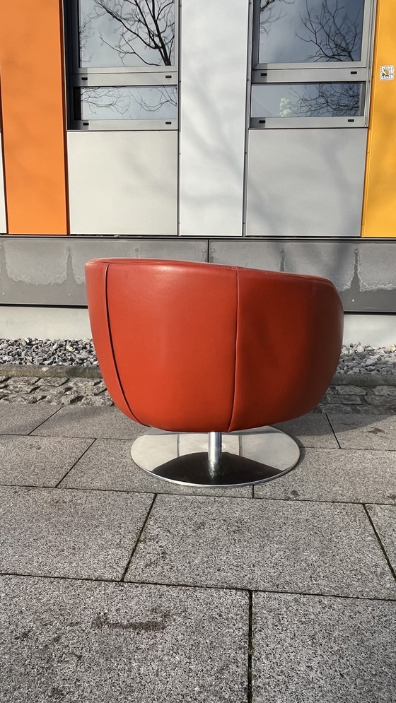 Image 1 of Koinor Design Fauteuil pivotant Pearl Cuir Bourgogne-Rouge