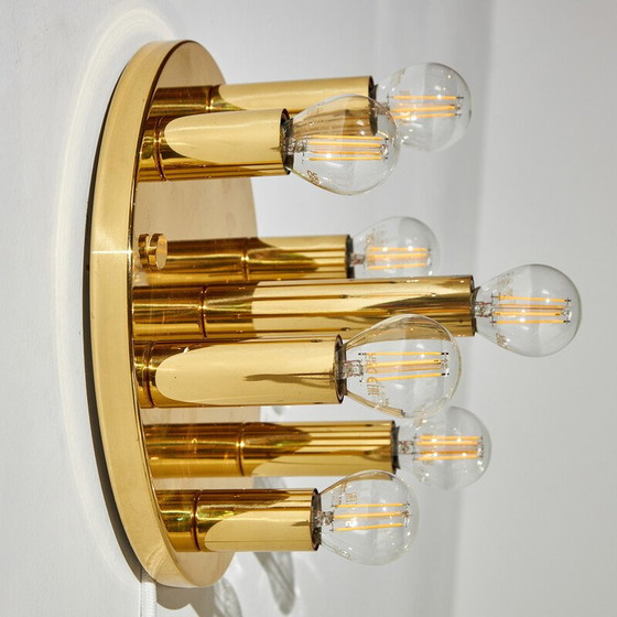 Image 1 of Applique vintage en laiton de Sölken Leuchten, 1970
