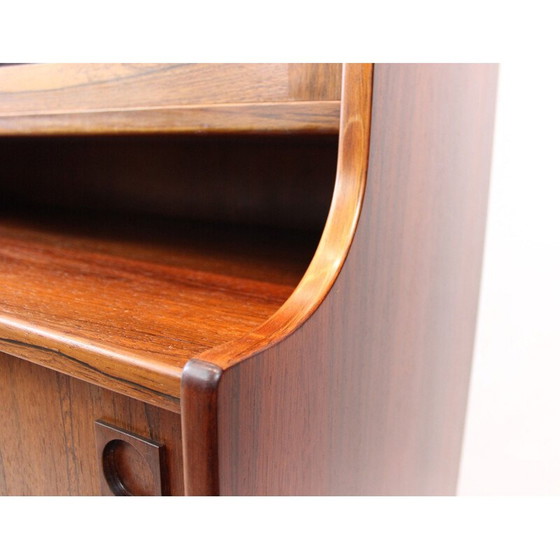 Image 1 of Armoire vintage avec portes en verre en bois de rose, Danemark 1960