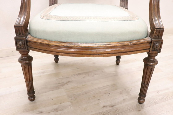 Image 1 of Fauteuil Louis Xvi en bois ancien
