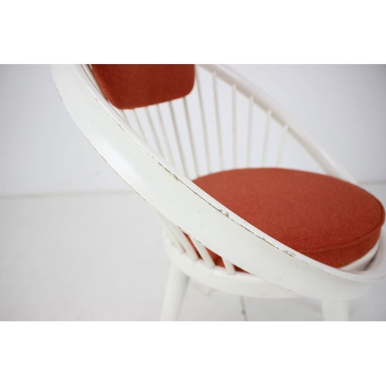 Image 1 of Fauteuil en bois et tissu allemand du Mid Century, 1970