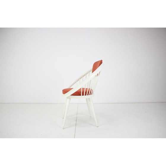 Image 1 of Fauteuil en bois et tissu allemand du Mid Century, 1970