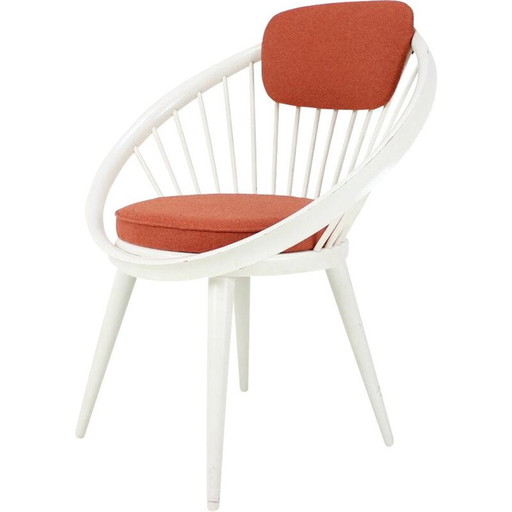 Fauteuil en bois et tissu allemand du Mid Century, 1970