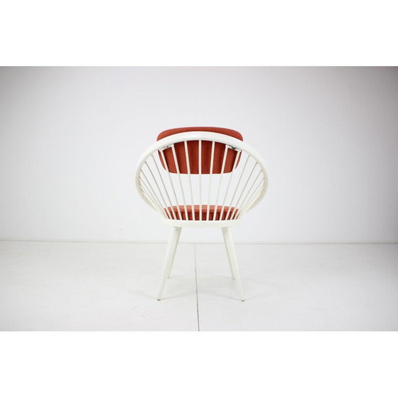 Image 1 of Fauteuil en bois et tissu allemand du Mid Century, 1970