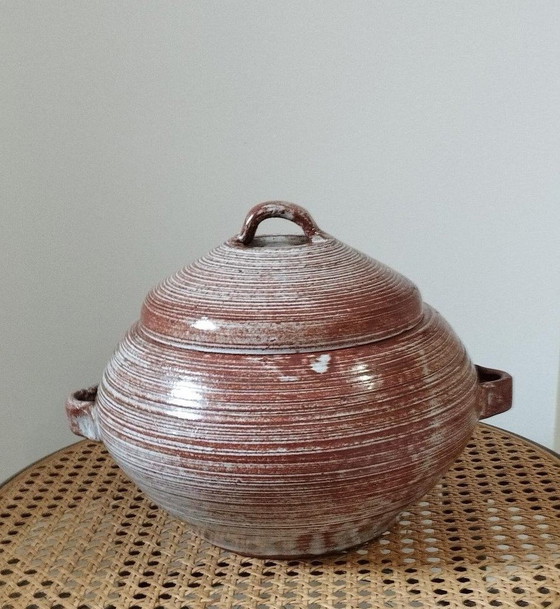 Image 1 of Grès Vernissé De Biot - Grande Pièce De Forme Vintage - Centre De Table