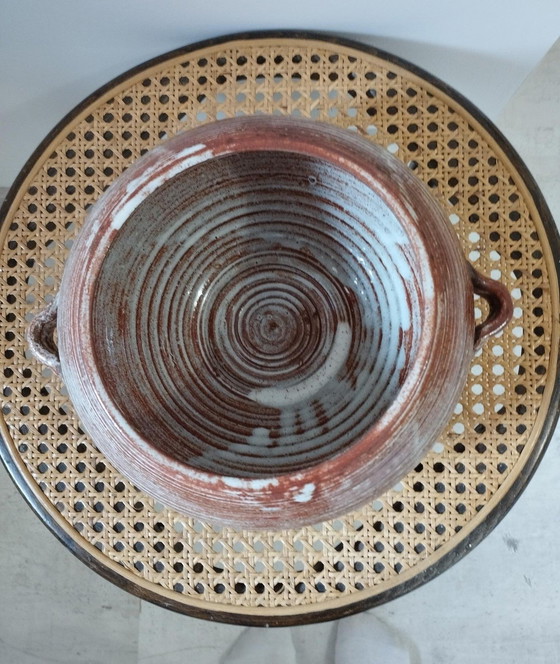 Image 1 of Grès Vernissé De Biot - Grande Pièce De Forme Vintage - Centre De Table