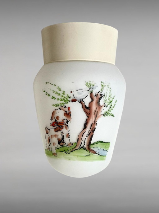 Lampe de plafond vintage Lampe Midcentury Chambre d'enfant Verre