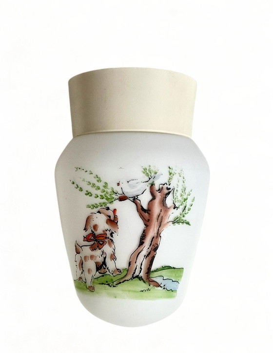 Image 1 of Lampe de plafond vintage Lampe Midcentury Chambre d'enfant Verre