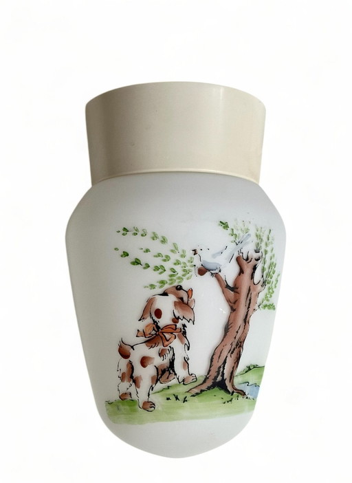 Lampe de plafond vintage Lampe Midcentury Chambre d'enfant Verre