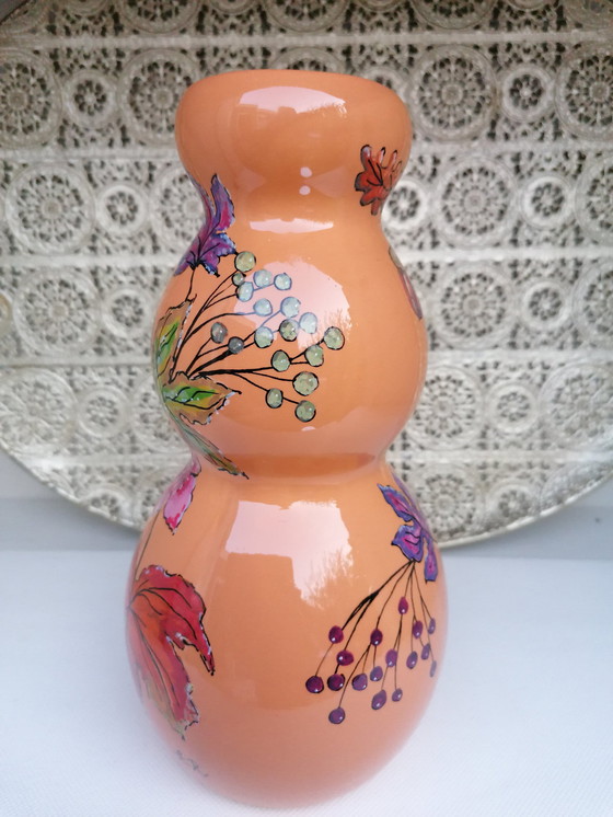 Image 1 of Vase peint à la main/signé, Artiste Evalien Ritmeester