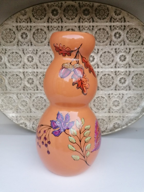 Image 1 of Vase peint à la main/signé, Artiste Evalien Ritmeester