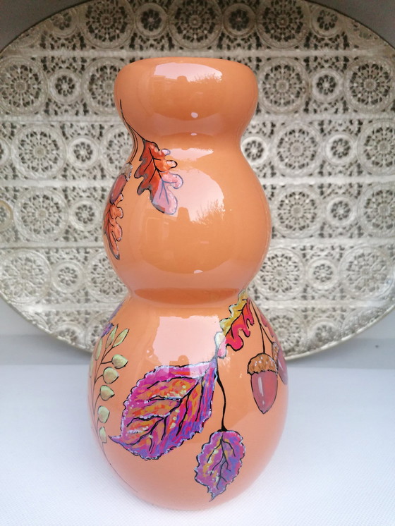 Image 1 of Vase peint à la main/signé, Artiste Evalien Ritmeester