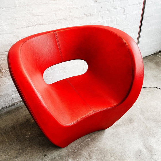 Image 1 of Moroso - Fauteuil Victoria And Albert - Cuir rouge