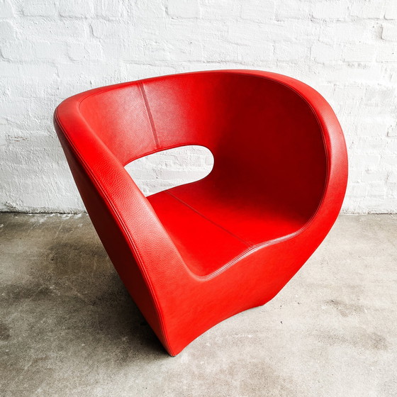 Image 1 of Moroso - Fauteuil Victoria And Albert - Cuir rouge