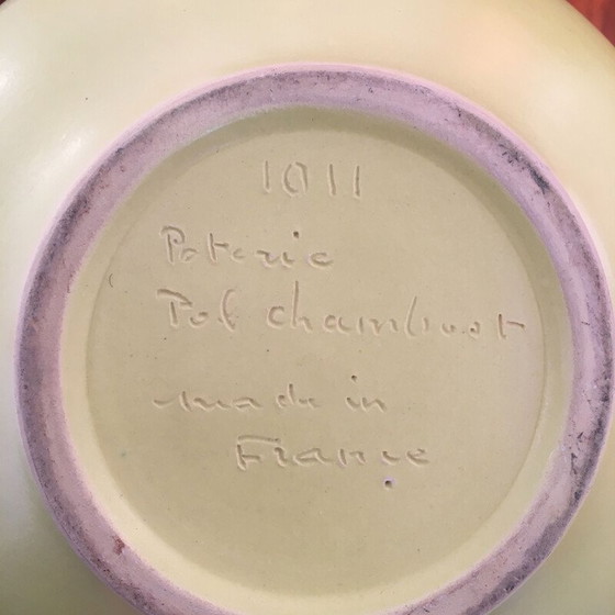 Image 1 of Vaisselle vintage en céramique émaillée "1011" par Pol Chambost, 1955