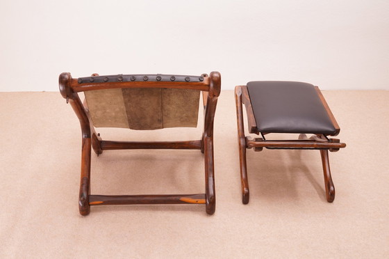 Image 1 of Fauteuil Lounge Avec Ottomane Par Don Shoemaker