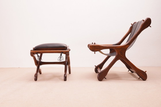 Image 1 of Fauteuil Lounge Avec Ottomane Par Don Shoemaker