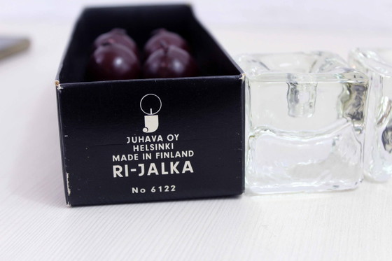 Image 1 of Set de 4 de Bougeoirs Juhava Oy Finland Ri-Jalka 1970