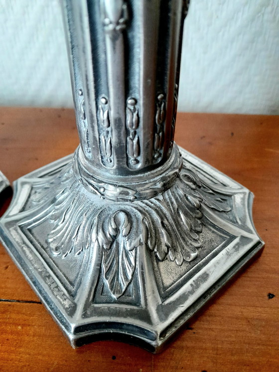 Image 1 of 2X Bougeoirs 19Ème Siècle Par Victor Saglier 