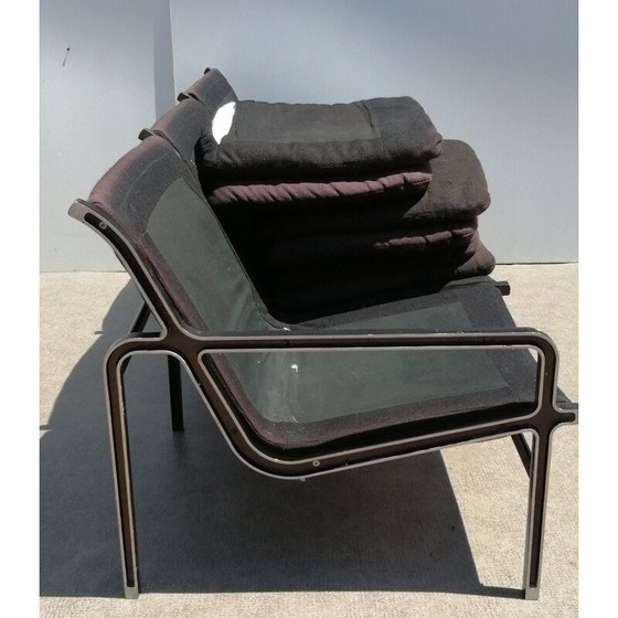Image 1 of Canapé vintage en aluminium et tissu par Andre Vanden Beuck pour Strassle, Suisse 1960
