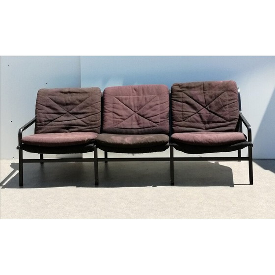 Image 1 of Canapé vintage en aluminium et tissu par Andre Vanden Beuck pour Strassle, Suisse 1960
