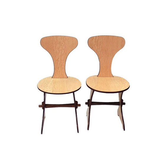 Image 1 of Paire de chaises italiennes vintage en formica, années 1960
