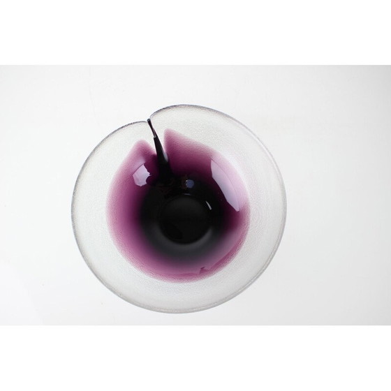 Image 1 of Bol en verre d'art vintage par Jiri Suhajek pour Crystalex, 1970