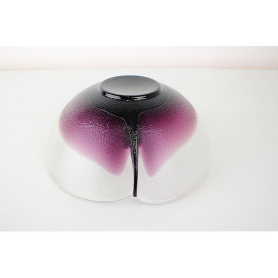 Image 1 of Bol en verre d'art vintage par Jiri Suhajek pour Crystalex, 1970