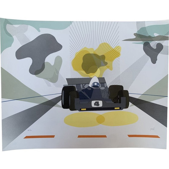 Image 1 of Lithographie vintage Formula 1 par Raymond Loewy, 1980