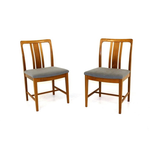 Chaises vintage en noyer Suède 1960